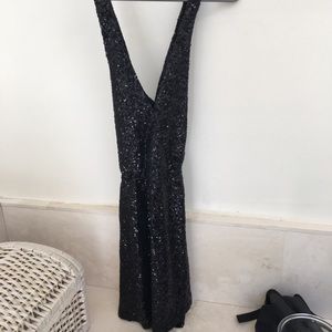 Black sequin dress